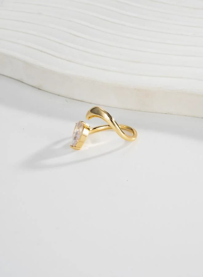 Take Two  Women Teardrop Rhinestone Ring for Women | Best Price UAE